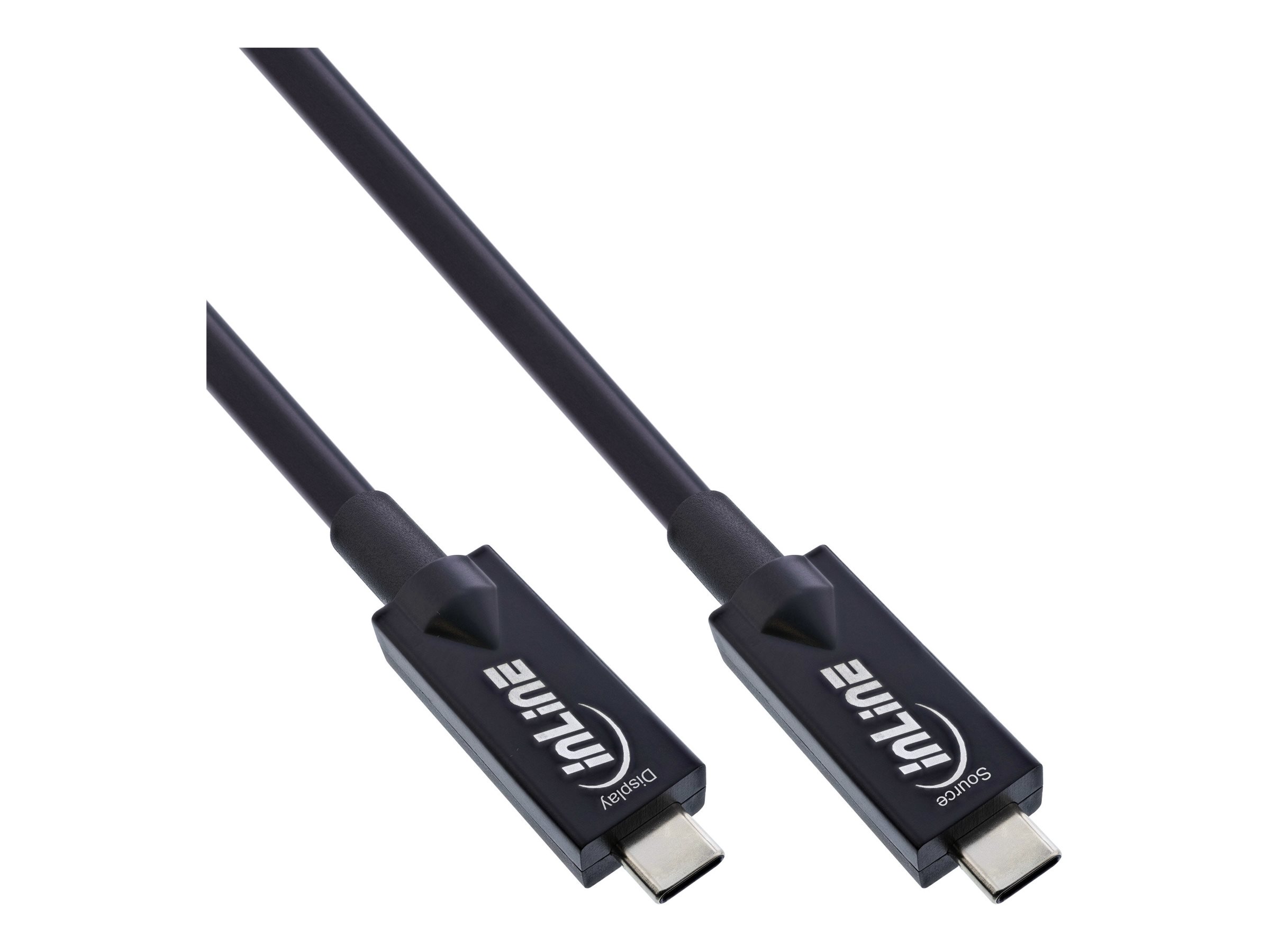 InLine USB-C Kabel USB 3.2 Gen.2 AOC 15m Schwarz