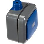 Busch-Jaeger Elektro BUSCH-JAEGER 2601/6 WN-53 Wippschalter mit Beschriftungsfeld Wippe, Aus- und Wechselschaltung ocean grau/blaugrün (1084-0-0797)