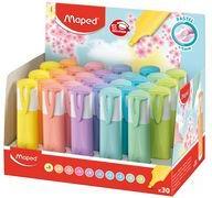 Maped Textmarker FLUO'PEPS PASTEL, 30er Display Keilspitze, Strichstärke: 1,0 (742539)