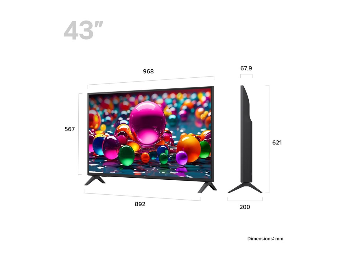 LG 43UA75006LA UA75 Series 43" 4K UHD LED-Fernseher Schwarz