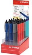 STABILO Tintenroller Palette, 16er Thekendisplay Strichstärke: 0,4 mm, mit Druckmechanik, Geltinte für - 1 Stück (268/16-01)