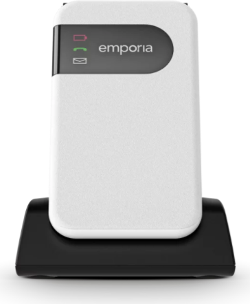 Emporia SIMPLICITYglam.4G 7,11 cm (2.8" ) 106 g Schwarz - Weiß Seniorentelefon (V227-4g_001)