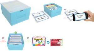 Oxford Lernkartei "Flashbox" Starterpack, pastellblau Karteikasten aus PP, (B)145 x (T)173 mm, 5 Trennwände, - 1 Stück (400182166)
