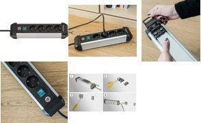 1391030400 Steckdosenleiste mit Schalter Silber-Schwarz Schutzkontakt 1 St. (1391030400)