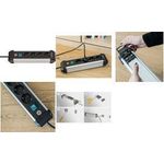 1391030400 Steckdosenleiste mit Schalter Silber-Schwarz Schutzkontakt 1 St. (1391030400)