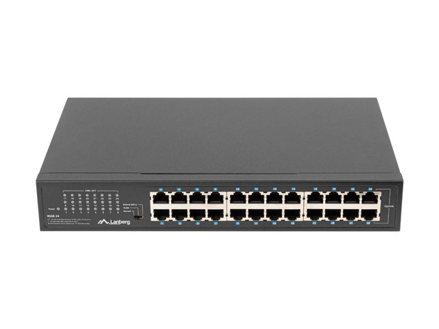 Lanberg RSGE-24 Switch 24x Gigabit Ethernet unmanaged Schwarz