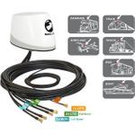 Delock Navilock NL-400 Multiband GNSS LTE-MIMO WLAN-MIMO IEEE 802.11 ac/a/h/b/g/n Antenne 5 x RP-SMA omnidirektional Dachmontage outdoor (88989)