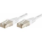 Patchkabel F/UTP, CAT.6a, weiß, 15,0 m Für 10 Gigabit/s, mit besonders schmalem Knickschutz (859585)