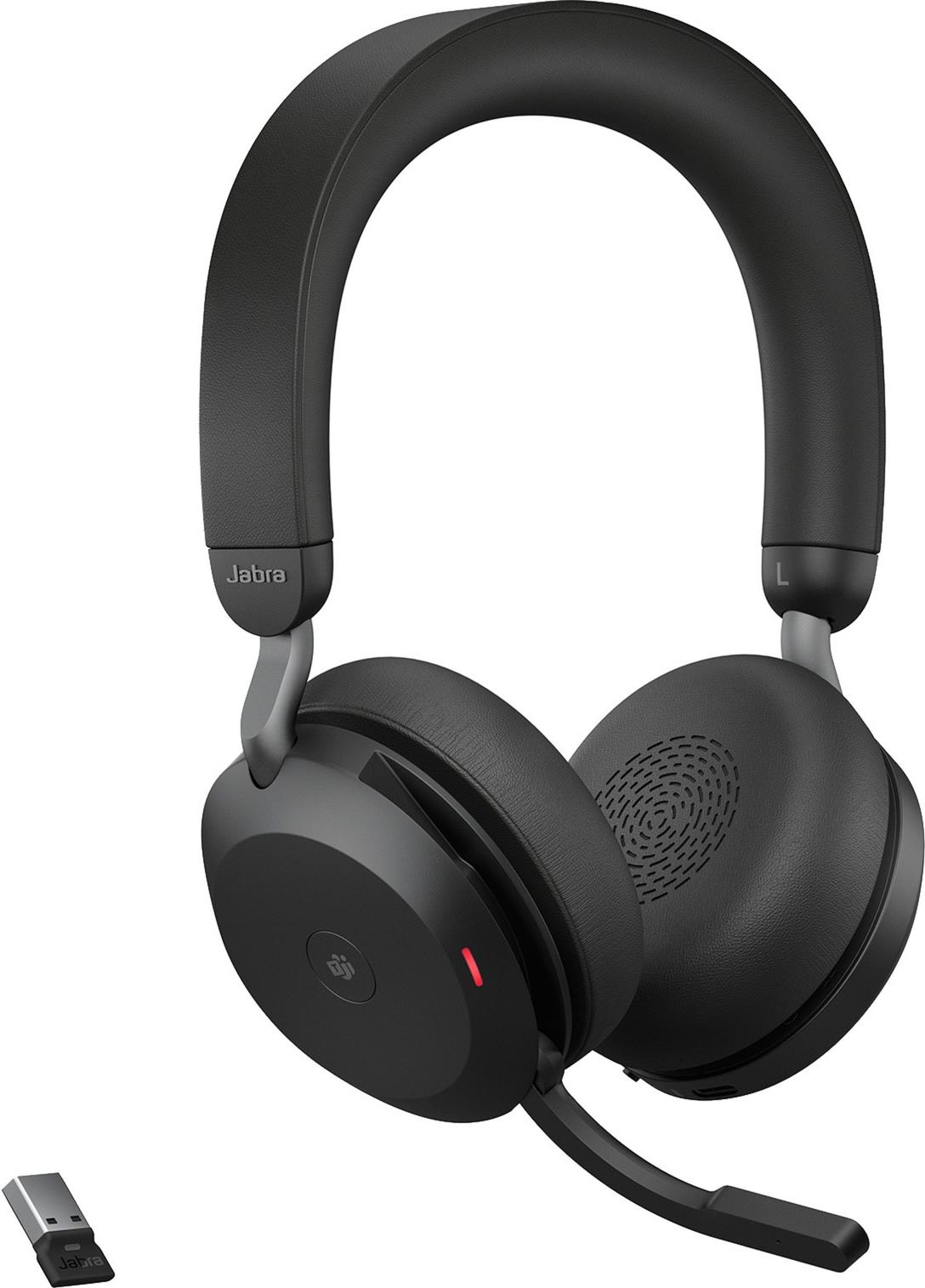 Jabra Evolve2 75 MS Stereo USB-A Headset  schwarz, Link380a, MS (27599-999-999) (geöffnet)