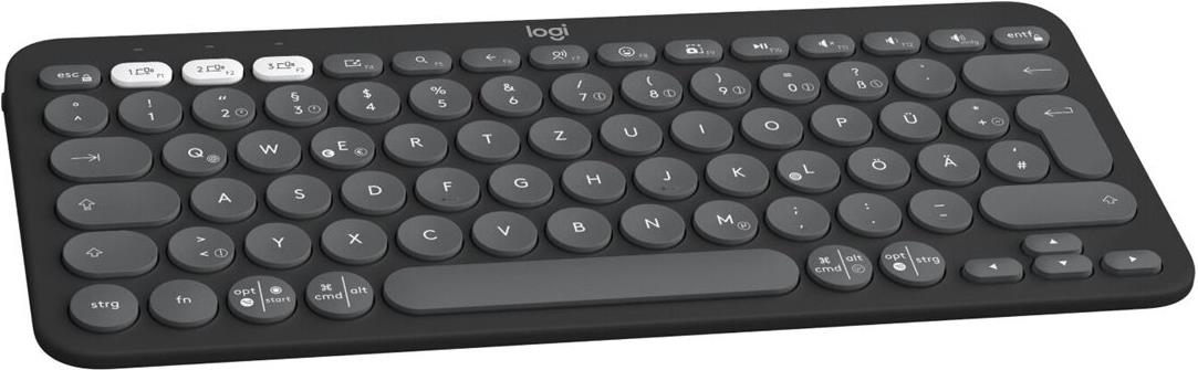 Logitech Pebble Keys 2 K380s Tastatur Bluetooth QWERTZ Tonales Graphit