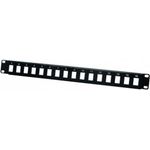 Modulträger für 16 Keystone-Anschlussbuchsen, 48,30cm (19"), schwarz Zum Aufbau eines Patchfeldes mit bis zu 16 Ports (908050)