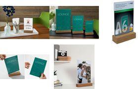 Sigel TA254 Tischaufsteller Verwendung für Papierformat: DIN A5 Glasklar, Holz 1 St. (TA254)