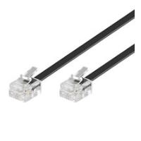 Wentronic Goobay Modularanschlusskabel, Schwarz, 15 m - RJ11/RJ14-Stecker (6P4C) auf RJ11/RJ14-Stecker (6P4C) (50320)