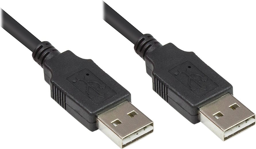 Anschlusskabel USB 2.0 High-Speed EASY A Stecker an EASY A Stecker, schwarz, 5m, Good Connections® (2212-EU050)