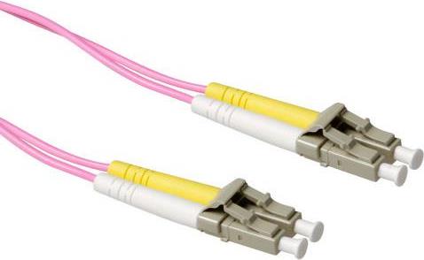 ACT 25 meter LSZH Multimode 50/125 OM4 fiber patch cable duplex with LC connectors. Lc-lc 50/125 om4 duplex 25.00m (RL9725)