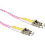 ACT 25 meter LSZH Multimode 50/125 OM4 fiber patch cable duplex with LC connectors. Lc-lc 50/125 om4 duplex 25.00m (RL9725)