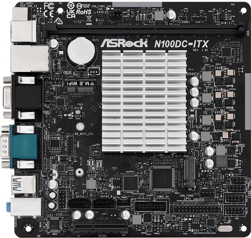 Asrock N100DC-ITX NA (integrated CPU) mini ITX (90-MXBLM0-A0UAYZ)