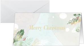 Sigel 25 Weihnachtskarten Christmas Forest Watercolor DIN lang (DS199)