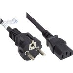 Netzkabel Schutzkontakt-Stecker Typ E+F (CEE 7/7, gerade) an C13 (gerade), schwarz, 0,75 mm², 1 m, Good Connections® (P0030-S010)