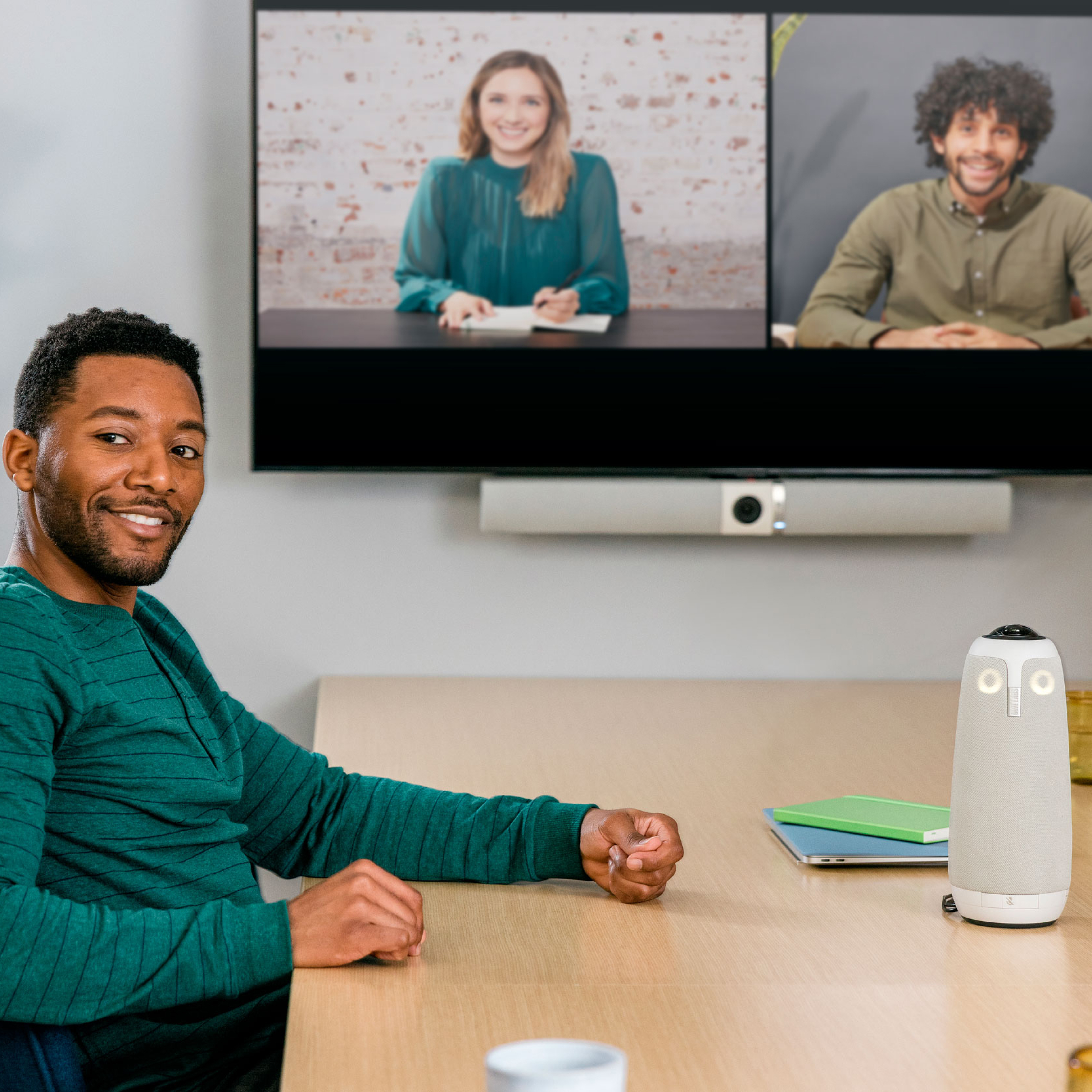 Owl Labs Meeting Owl 3 + Owl Bar Gruppen-Videokonferenzsystem 360° Full HD Grau
