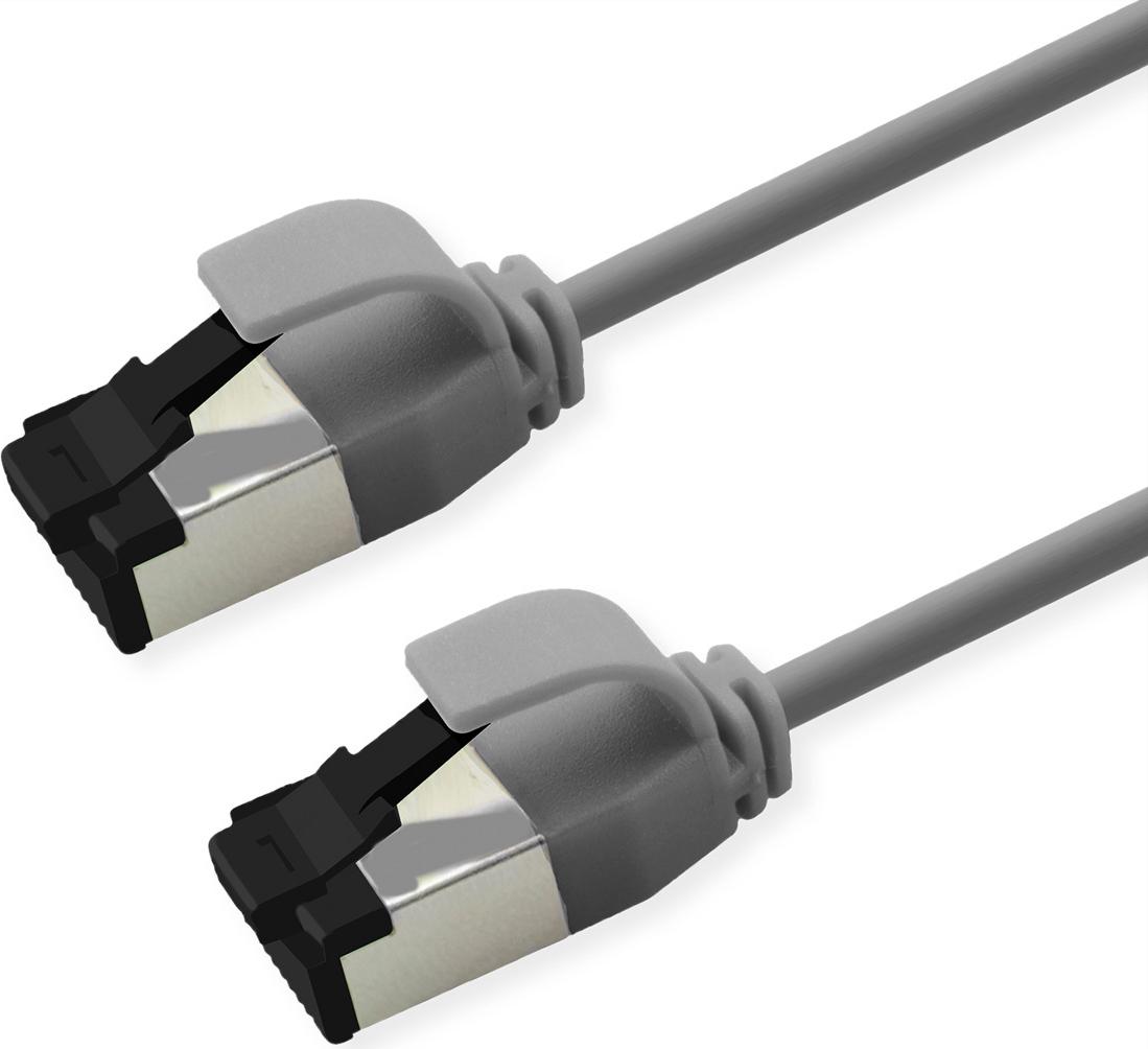 ROLINE S/FTP Patchkabel Kat.8.1, Slim, PoE, grau, 1,5m (21.15.3404)