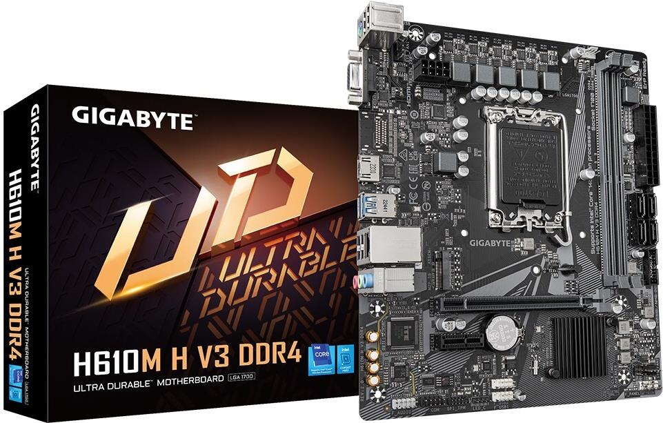 GIGABYTE H610M H V3 DDR4 LGA 1700 Micro ATX Schwarz