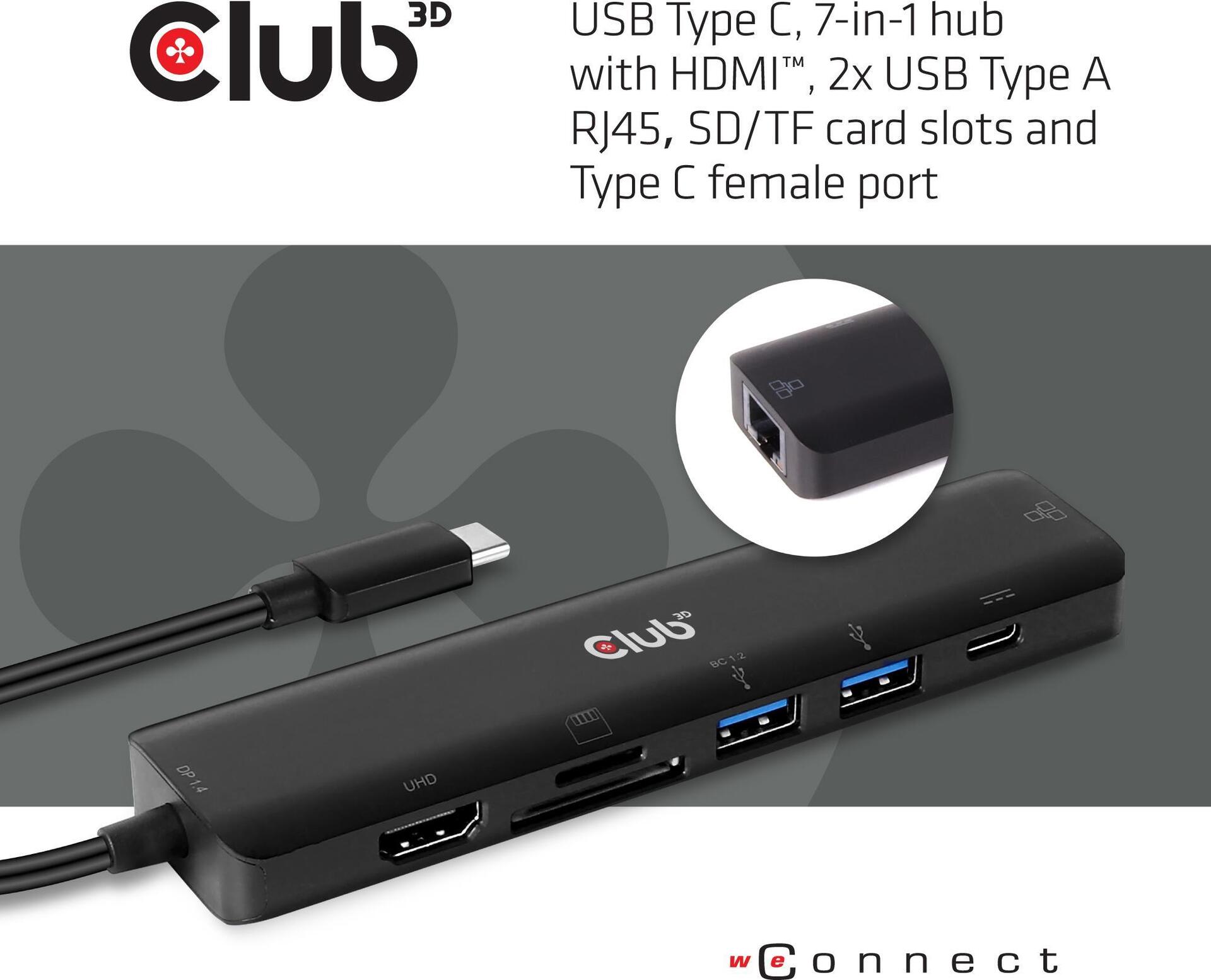 Club3D USB Type C 7-in-1 Hub (CSV-1592)