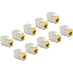 Delock Keystone Modul RJ45 Buchse zu LSA Cat.6A werkzeugfrei gelb Set 10 Stück (88111)
