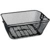 FISCHER Fahrrad-Korb für den Gepäckträger, schwarz engmaschiger Draht "pfennigdicht", mit doppelt gebogener - 1 Stück (61063)