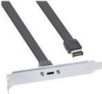 INLINE Slotblende USB Typ-C zu USB 3.1 Frontpanel Key-A intern, 0,5m