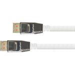 Anschlusskabel DisplayPort 1.4, 8K / UHD-2 @60Hz, Vollmetallstecker, vergoldete Kontakte, OFC, Nylongeflecht weiß, 5m, PYTHON® Series (GC-M0215)