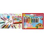 STABILO Multitalentstift woody 3 in 1, 10er Etui 30 Jahre rund, Farbstift, Wassermalfarbe und Wachsmalkreide in Einem, - 1 Stück (EO880/10-3)