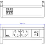 Bachmann Steckdosenleiste DESK 2xCEE7/3 902.0290 (902.0290)