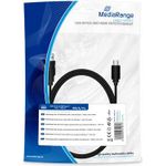 MediaRange MRCS182 USB Kabel 1,8 m 2.0/3.2 Gen 1 (3.1 Gen 1) USB A USB C Schwarz (MRCS182)