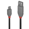 Lindy 2m USB 2.0 Typ A an Micro-B Kabel, Anthra Line USB Typ A Stecker an Micro-B Stecker (36733)