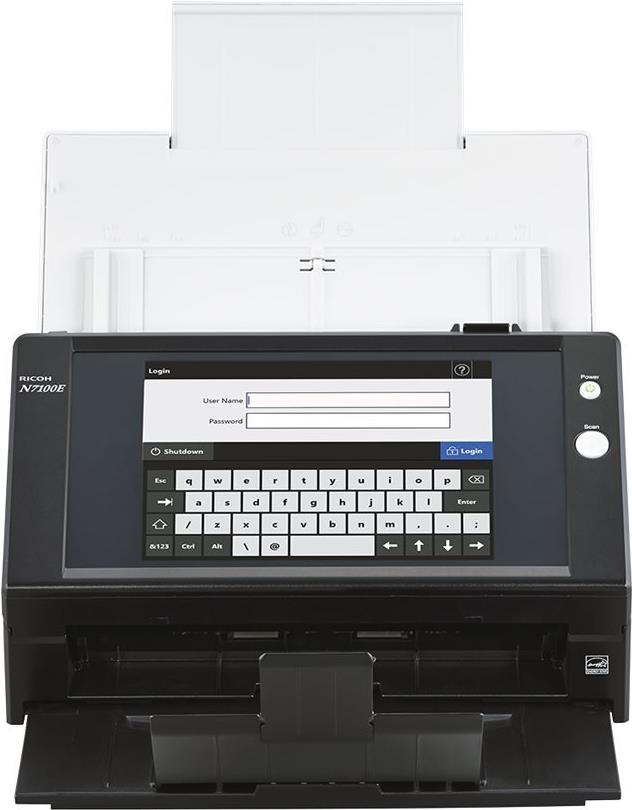Fujitsu N7100E Dokumentenscanner mit Touchscreen 600 dpi 25 Seiten/Min. Duplex Schwarz, Grau