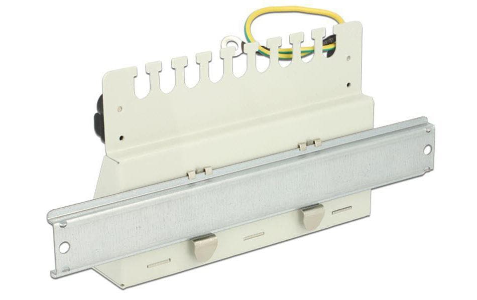 Delock Keystone Desktop Patch Panel 12 Port Grau