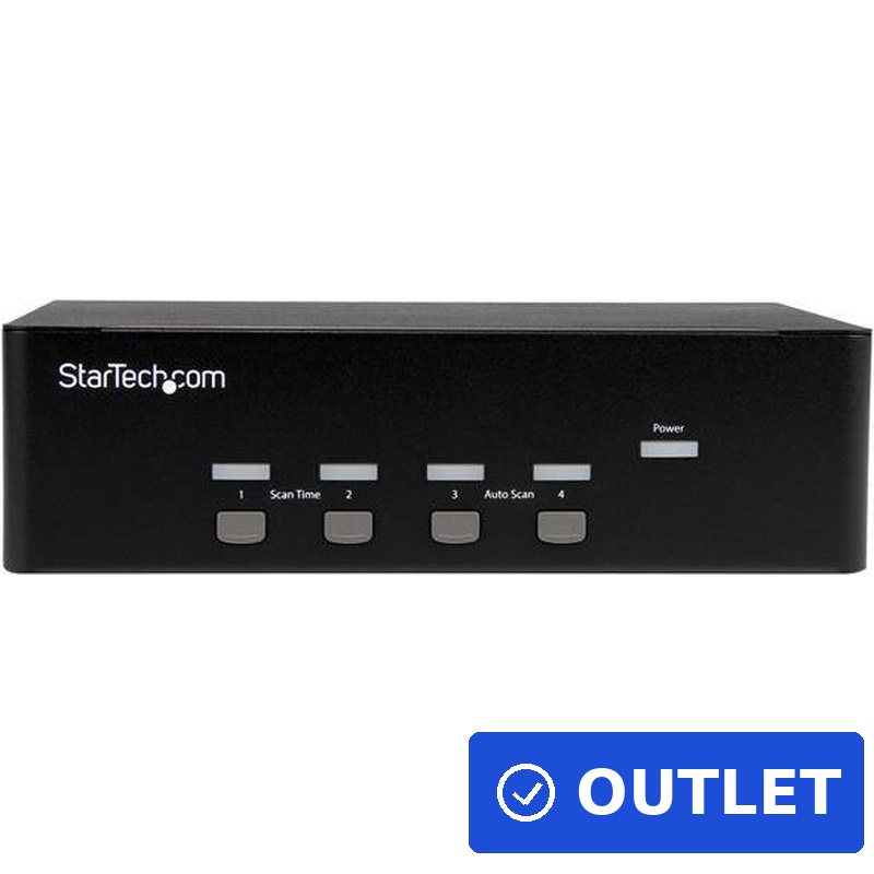 StarTech.com 4-port KVM Switch with Dual VGA and 2-port USB Hub (SV431DVGAU2A)