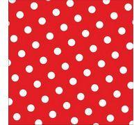 PAPSTAR Motiv-Servietten "Dots", 330 x 330 mm, rot bedruckt, 1/4 Falz, 3-lagig, Tissue, mit Punkte-Motiv - 1 Stück (82756)