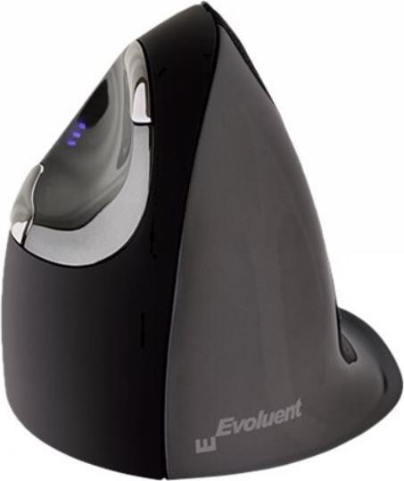 Evoluent VerticalMouse D Large Vertikale Maus Kabellos 6 Tasten Rechts Schwarz, Grau