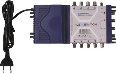 WISI DXS0508 FLEXSWITCH Multischalter 5 Eingänge 8 Ausgänge aktiv mit Netzteil