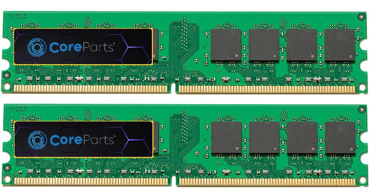 CoreParts MMI0345/8GB DDR2 Speicher-Kit 8 GB RAM 667 MHz PC2-5300 ECC Registriert DIMM 240-PIN Grün