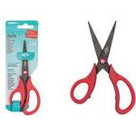 WEDO Bastelschere Gripy left, spitz, 145 mm, rot für Linkshänder, aus rostfreiem Edelstahl, Scherenblatt mit - 1 Stück (771671)