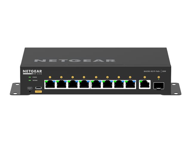 NETGEAR AV Line M4250-9G1F-PoE+ Managed Switch 10-Port Gigabit PoE+ Schwarz