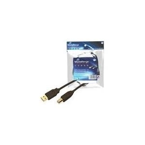 Druckerkabel MediaRange USB 2.0 AB St/St 3.00m schwarz Blister (MRCS103)