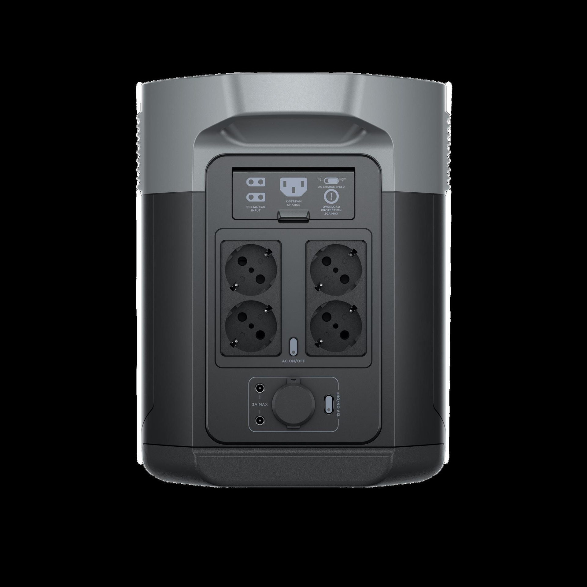 EcoFlow DELTA 2 Max Tragbare Power Station 2048 Wh 2400 W Schwarz