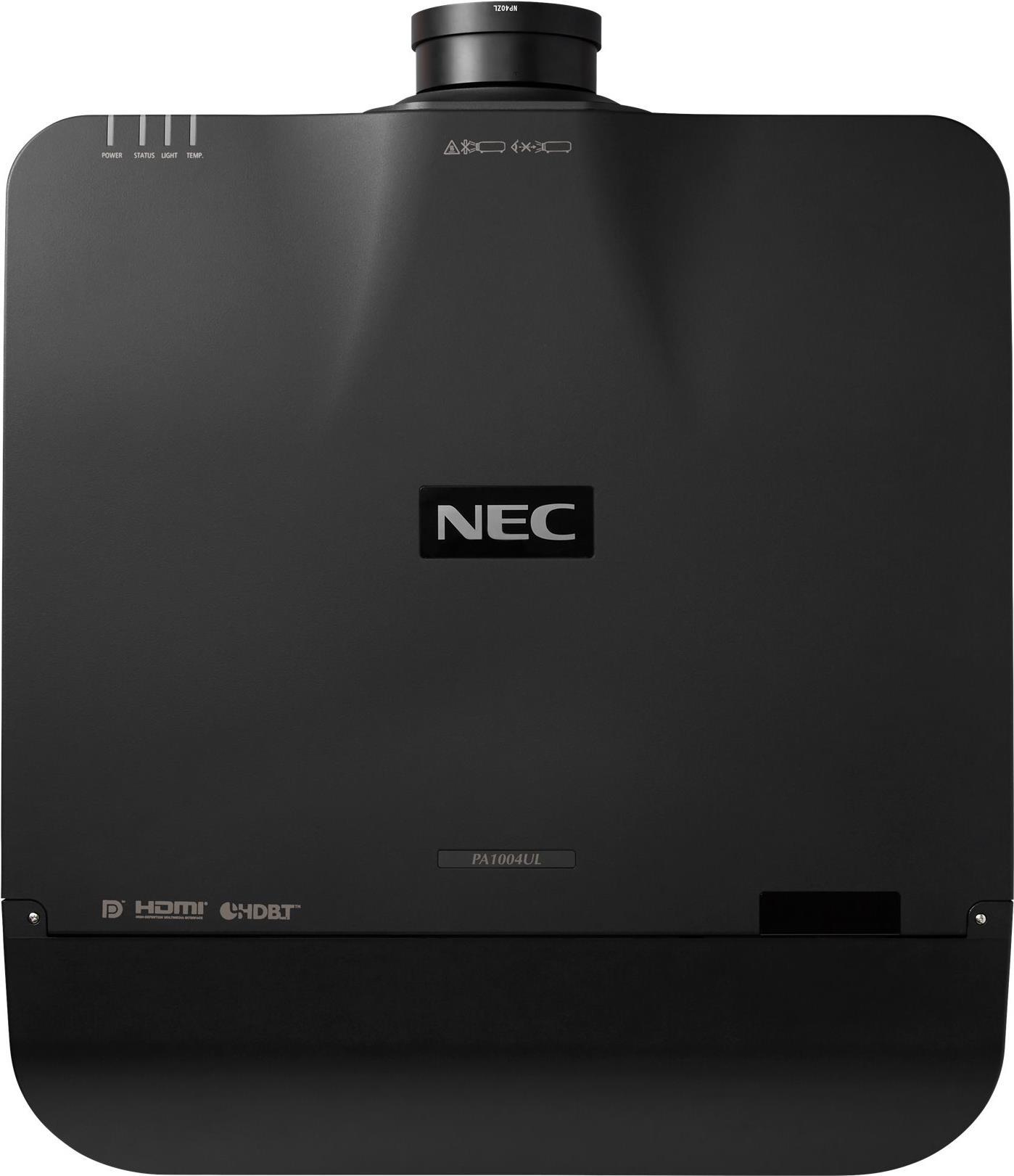 NEC PA1004UL-BK Projector incl. NP13ZL lens Installation Projector/ WUXGA/ 10.000 AL/Laser Light Source/ black cabinet incl. NP13ZL lens (1.46-2/95:1) (40001455)