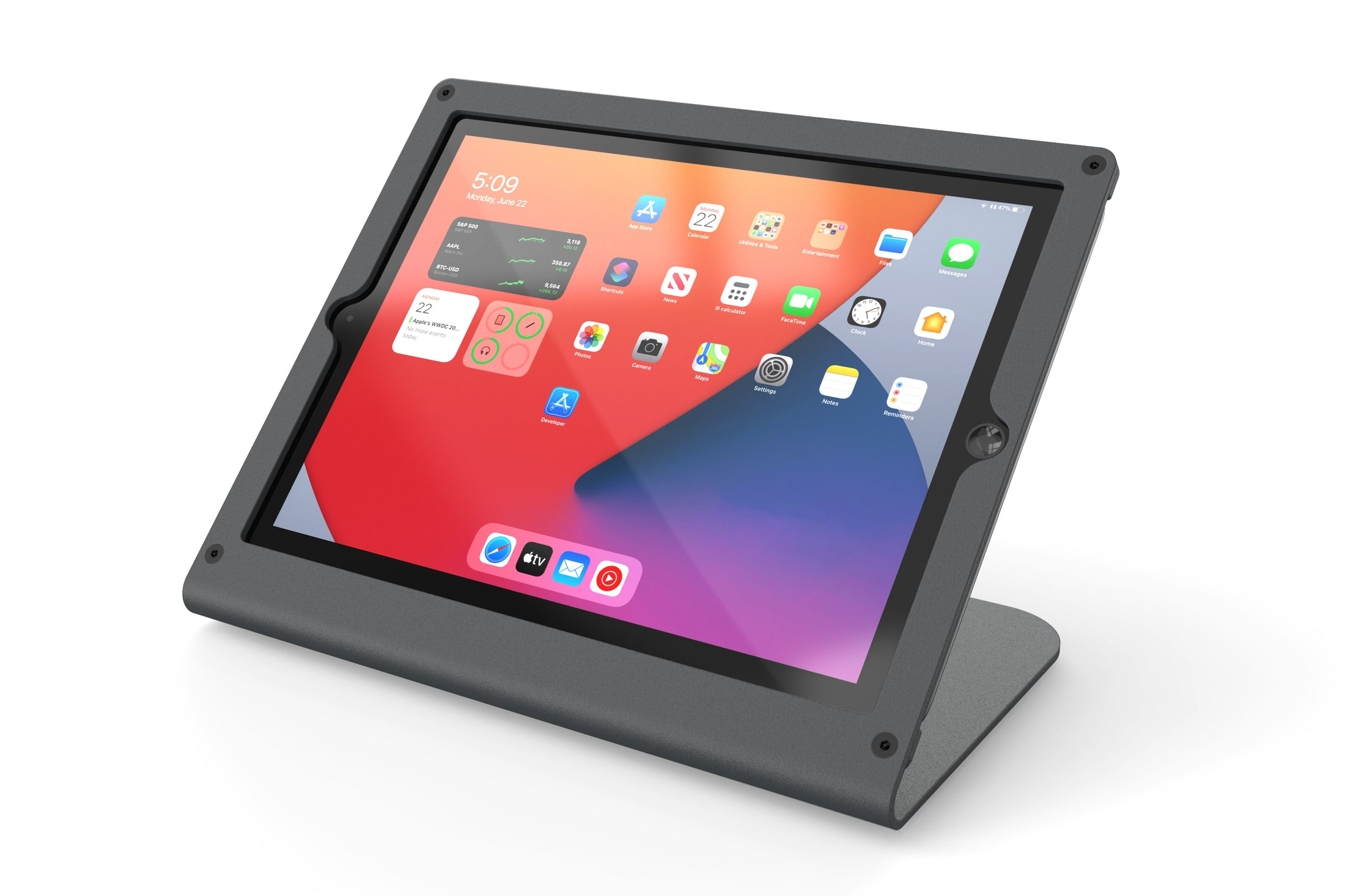 Heckler Design WindFall Stand Prime H600X-BG Tablet-Halterung für iPad 10.2" Schwarz, Grau