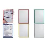 FRANKEN Sichttasche FRAME IT X-tra!Line, DIN A4, grau selbstklebend, Dokumentenhalter, transparent, Hartfolie, - 1 Stück (ITSA4S 12)