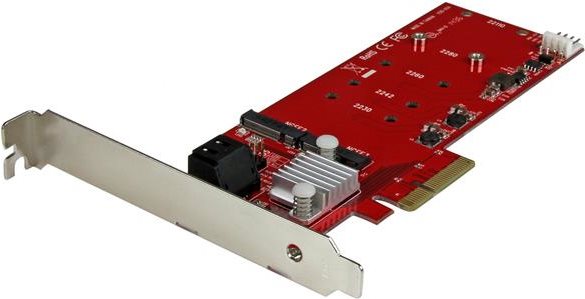 StarTech.com 2x M.2 NGFF SSD RAID Karte plus 2x SATA III Ports
